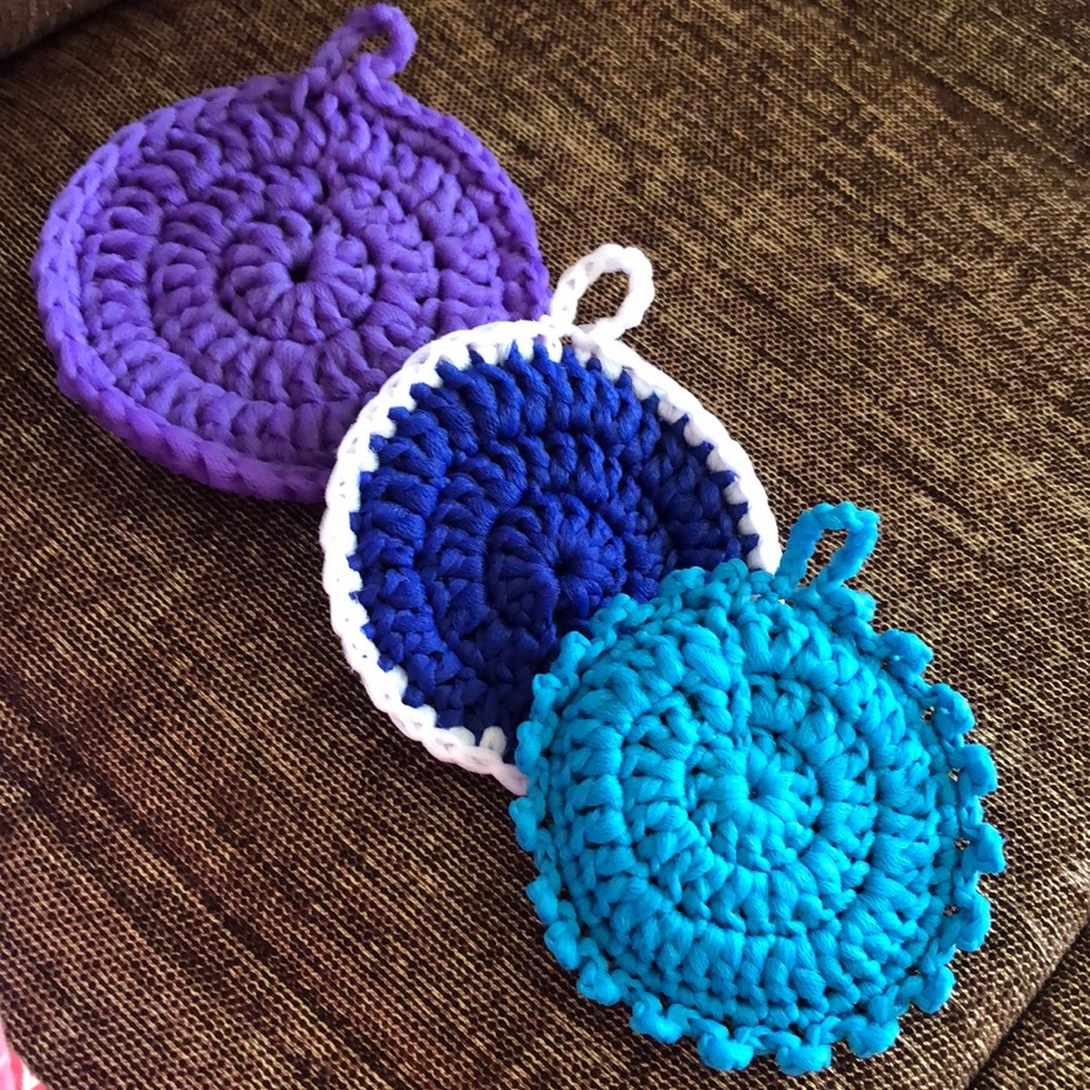 Tulle dish scrubbies (set of 3) NWOT